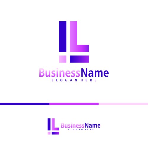 Letter l logo design creative initial Royalty Free Vector