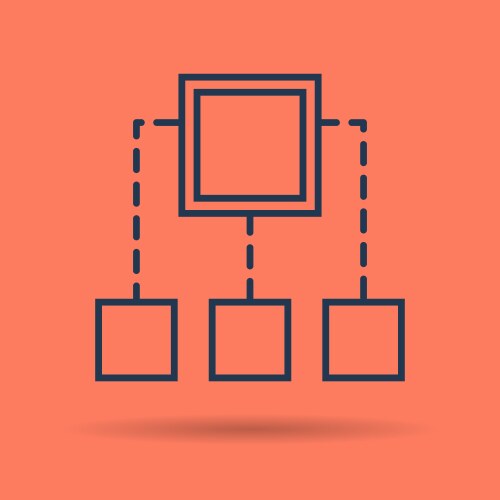 Linear icon - algorithm and schema concept vektorbild