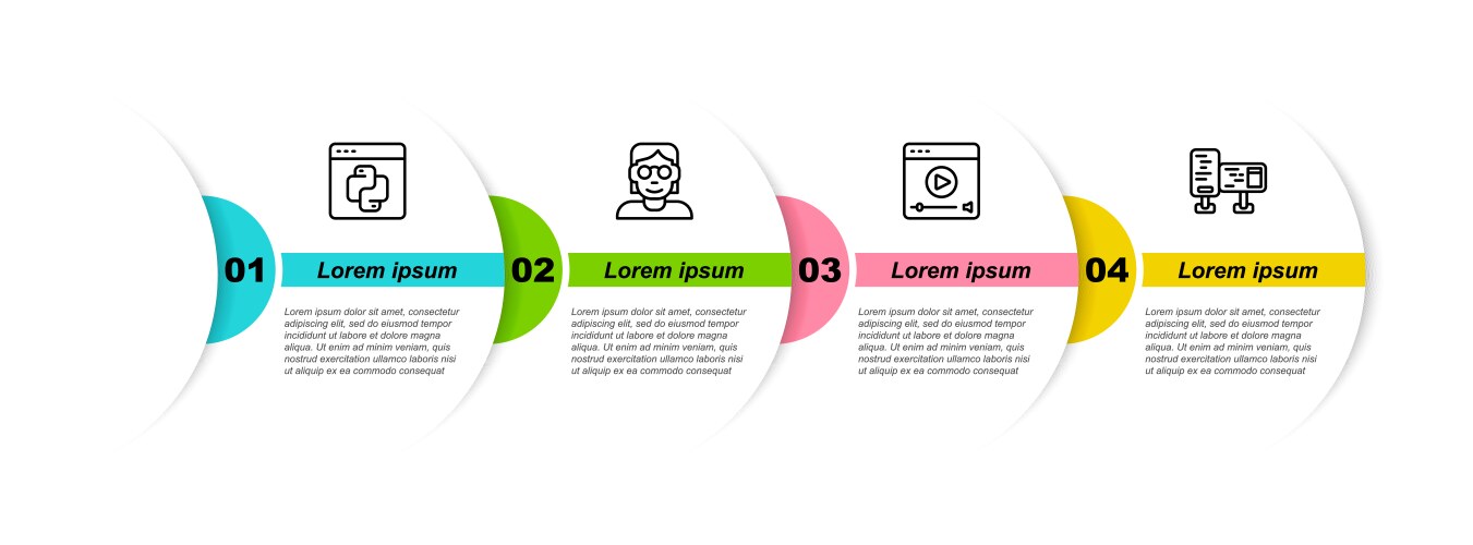 Set line python programming language hacker vector image