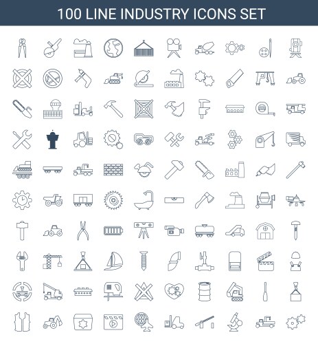 Industry icons vector image