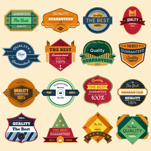 Saving badges Royalty Free Vector Image - VectorStock