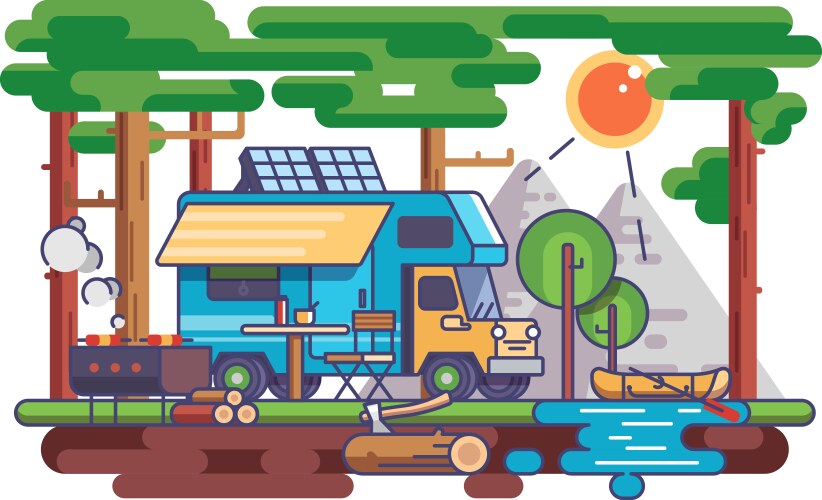 Military training camp Royalty Free Vector Image