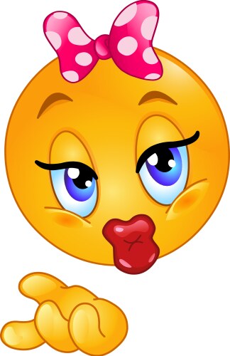 Kissing Emoji Vector Image