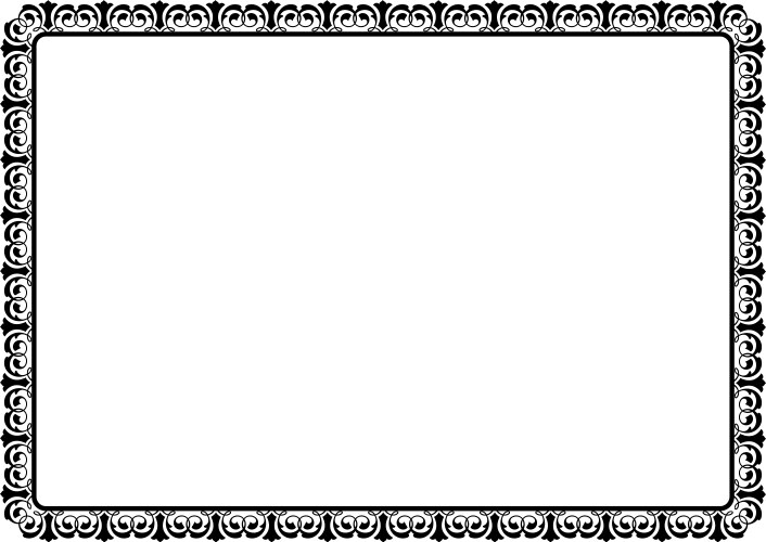 simple black ornamental decorative frame vector image