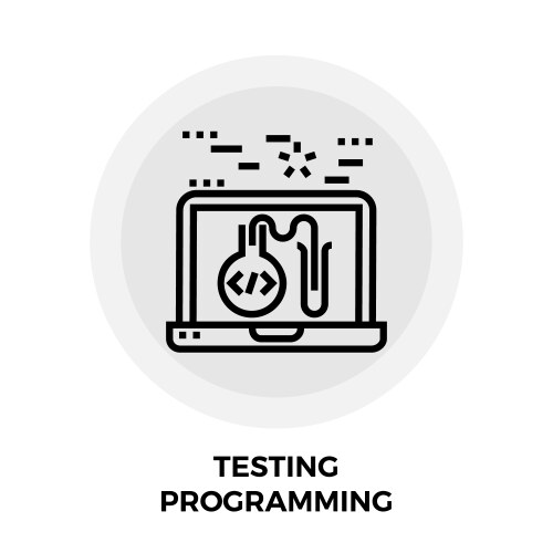Testing programming line icon vector image