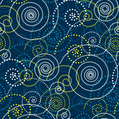 Simple geometric curl and dot seamless pattern vector image