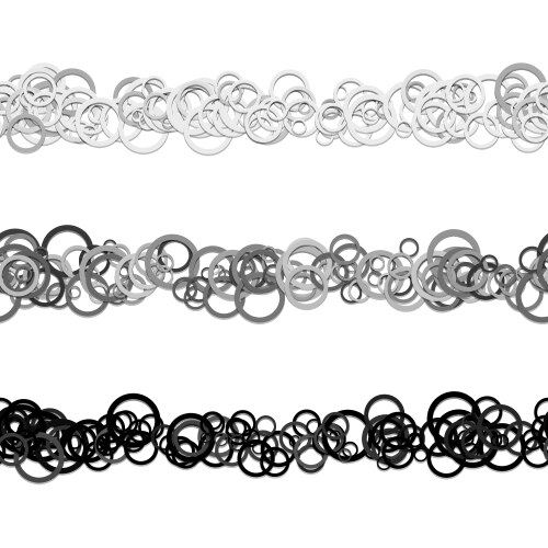 Circle pattern text divider line design set from vector image