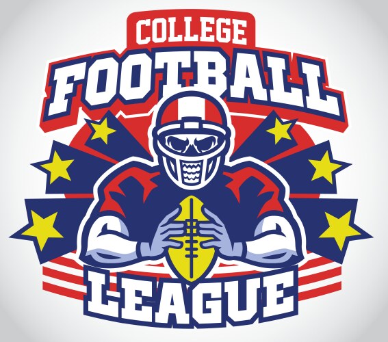 Football Skull Mascot Vector Image
