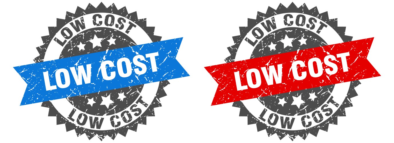 Low cost band sign grunge stamp set vector image