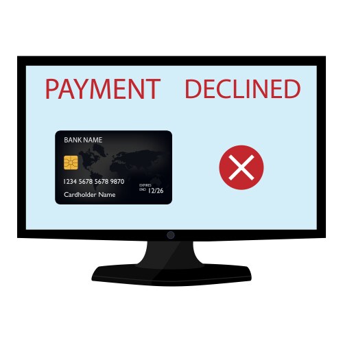 Notification message on computer monitor screen vector image
