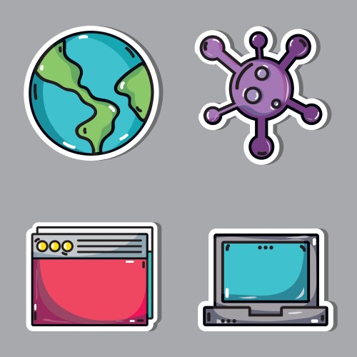 Set programmer data information technology vector image