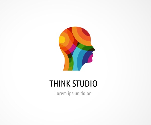 Brain creative mind man head learning icons Vector Image