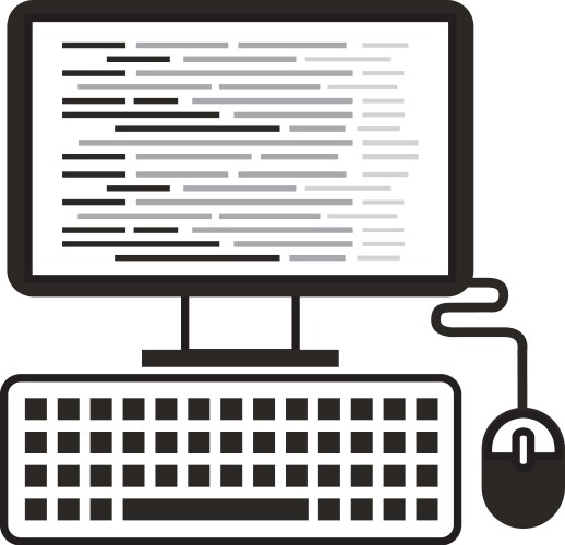 Computer programm coding web page software vector image