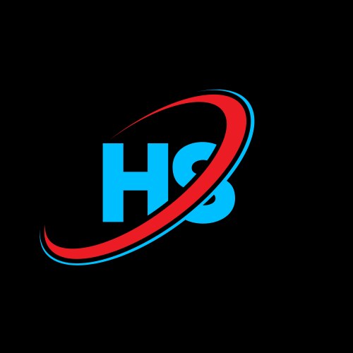 Hs h s letter logo design initial Vector Image
