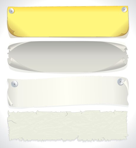 White paper long collections Royalty Free Vector Image