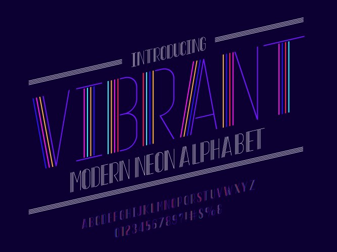 Stylized font vector image