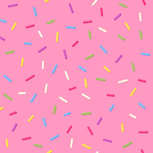 Colorful sprinkles donut glaze seamless pattern Vector Image