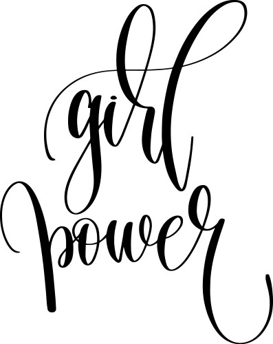 Girl power - hand lettering inscription text vector image