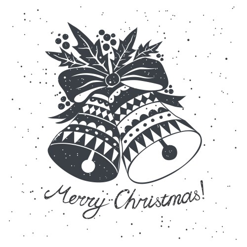 Christmas Bells Sketch Vector Image