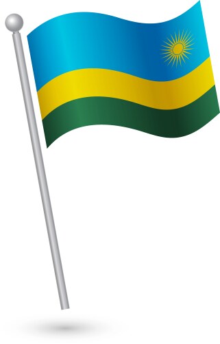 rwanda national flag vector image vector image