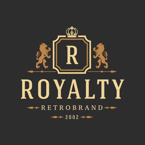 Luxury logo template object for logotype Vector Image