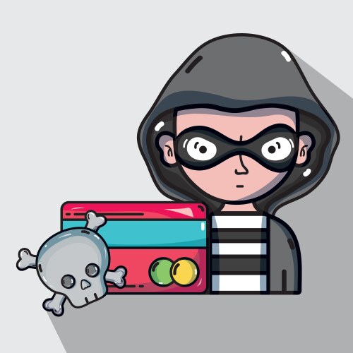 Person hacker to programmer virus in the system vector image