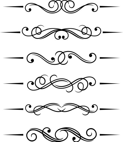 Swirl ornaments Royalty Free Vector Image - VectorStock