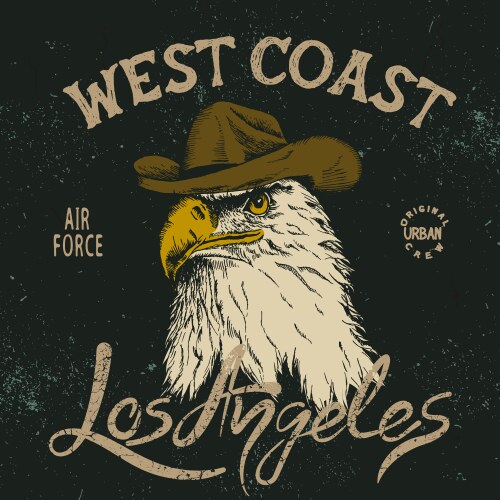 Vintage americana eagle graphic Royalty Free Vector Image