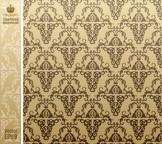 Seamless royal background floral pattern vector image