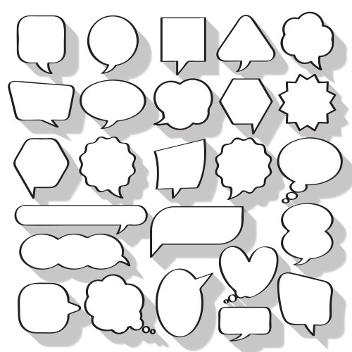 Balloon message collection set for anything design vector image