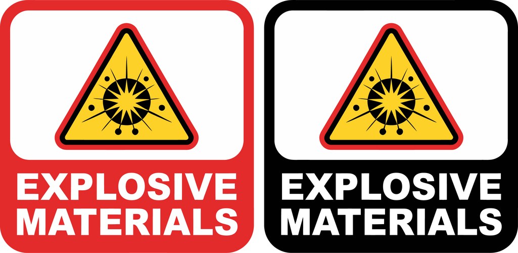ATEX Explosive Zone Warning Sign – Royalty-Free Vector | VectorStock