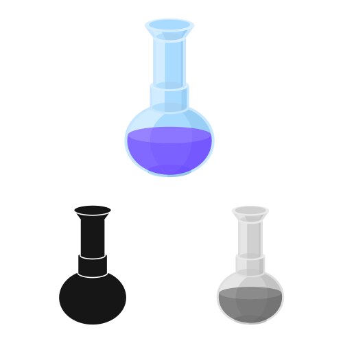 Isolated object flask and lab symbol web vector image