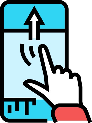 Scroll hijacking ux ui design color icon vektorbild