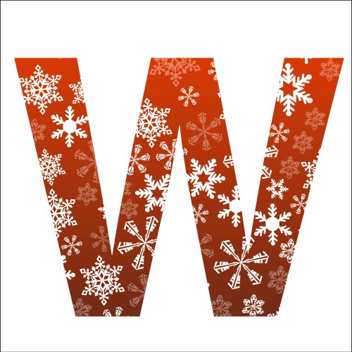 W Royalty Free Vector Image - VectorStock