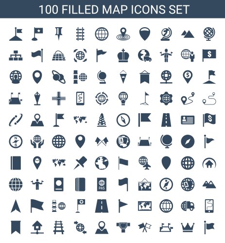 Map icons (36943462) – Free Vector | VectorStock