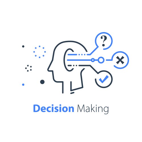 Risk taking in quick decision making loop concept Vector Image