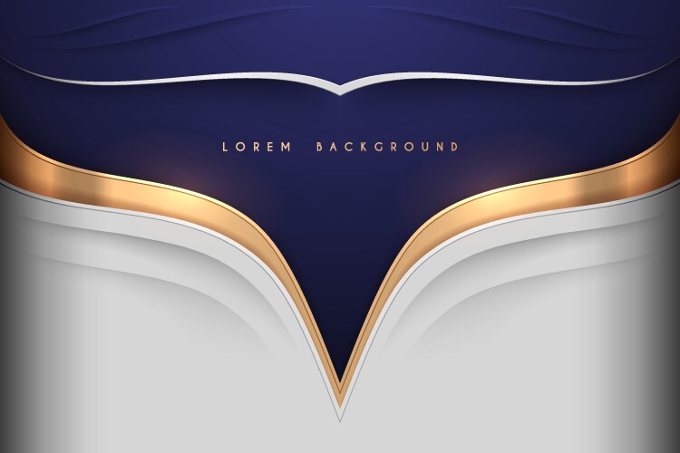 Abstract blue and gold shapes background Vector Image