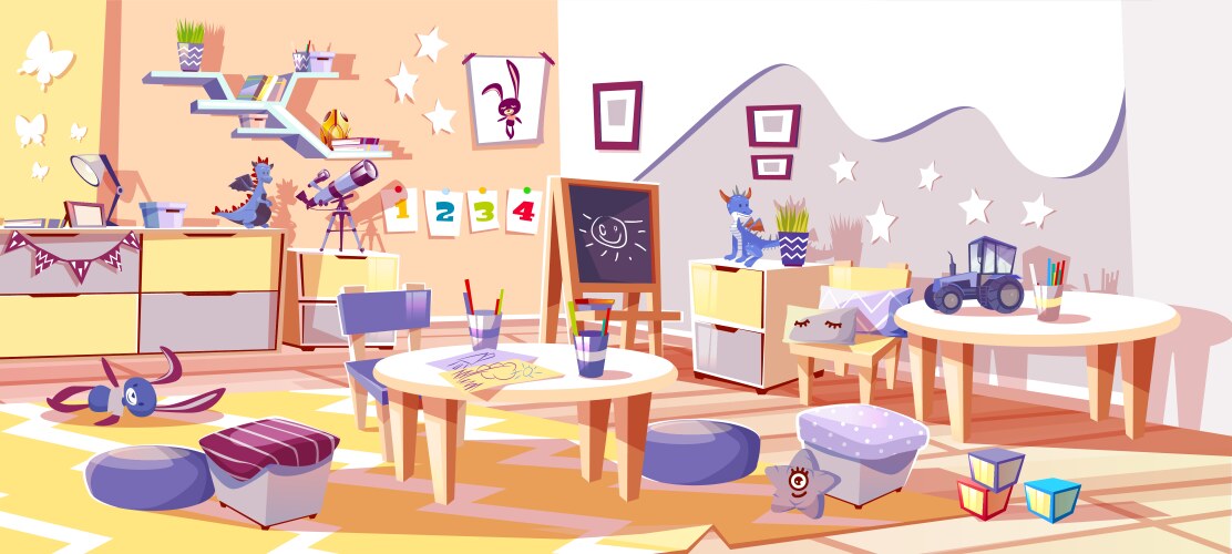 Cozy Kid's Nursery Room Vector Image