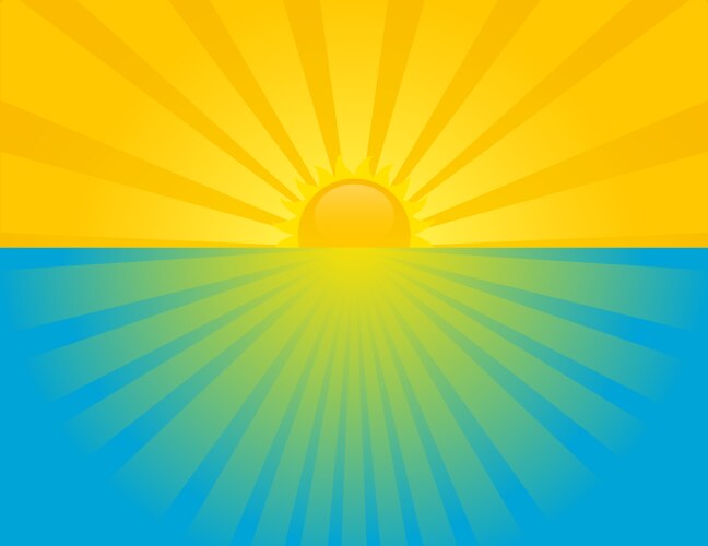 Sunset on the ocean Royalty Free Vector Image - VectorStock