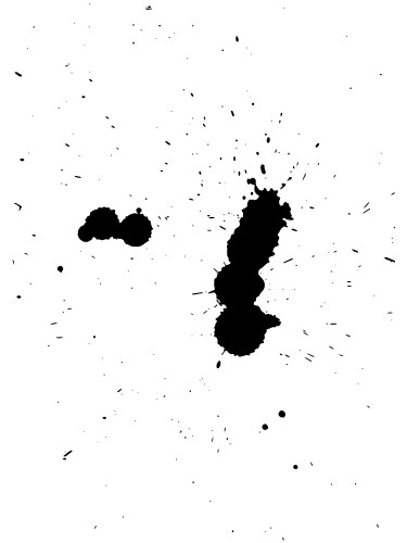 Black blobs with small and large drops vector image