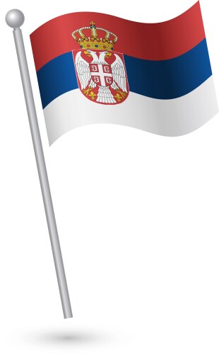 serbia national flag vector