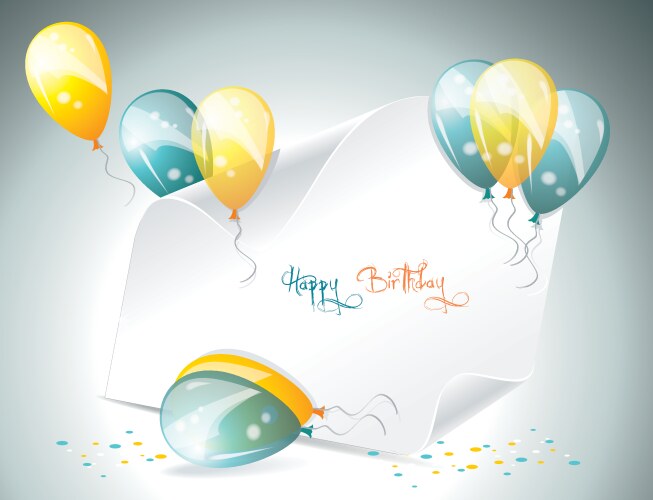 banner and balloons vector image