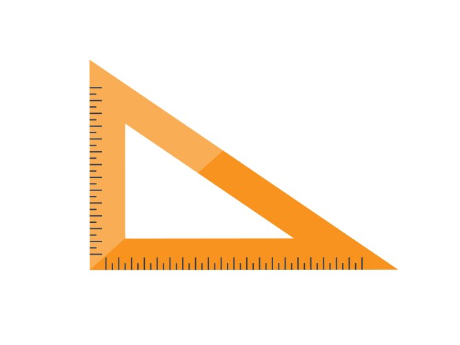 Ruler in a flat style scale width and length vector image