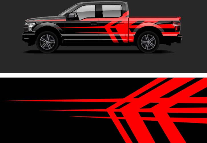 Van Car Wrap Concept Vector Image