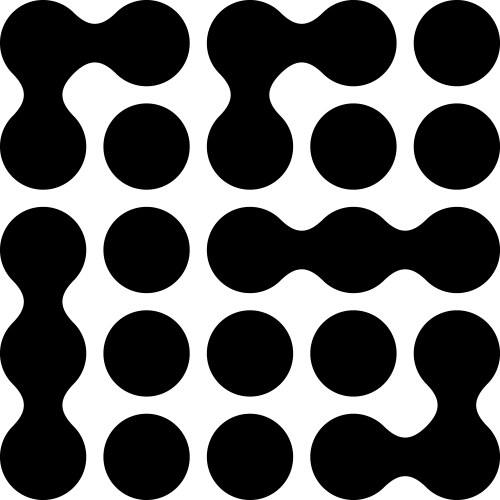 Metaball connected dots circles pattern texture vektorbild