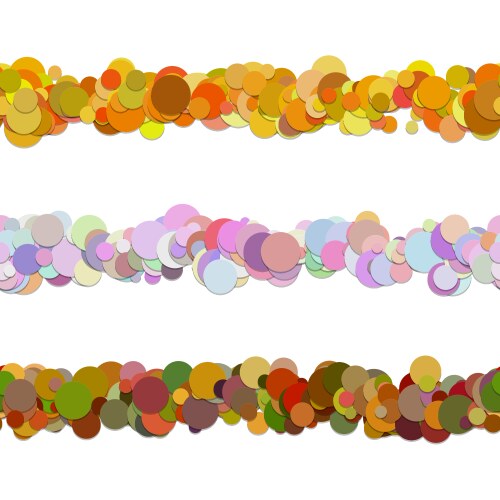 Random dot pattern line separator set from vector image