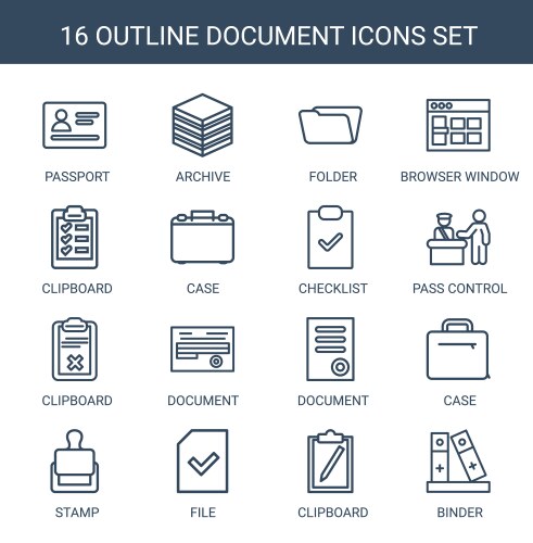 document icons vector image