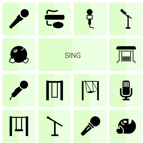 Sing icons (36890007) – Free Vector | VectorStock