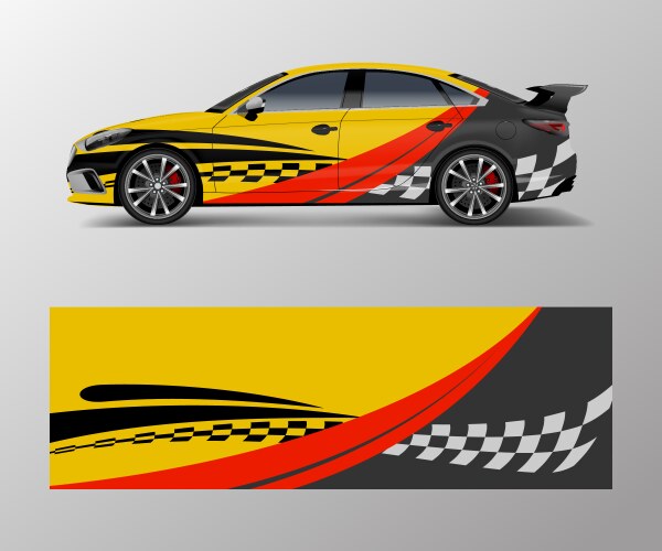 Abstract Racing Wrap Pattern Vector Image