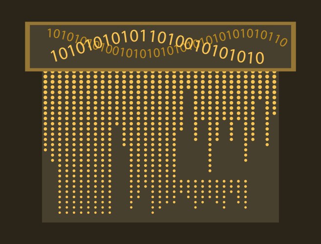 Abstract technology background binary computer vector image